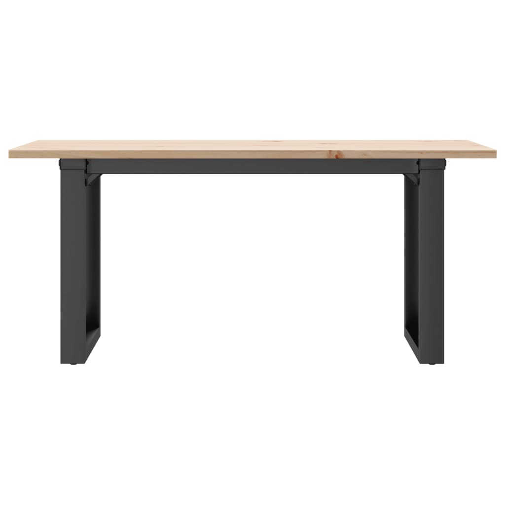 Table basse cadre en O 90x40x45 cm bois de pin massif et fonte Tables à manger vidaXL