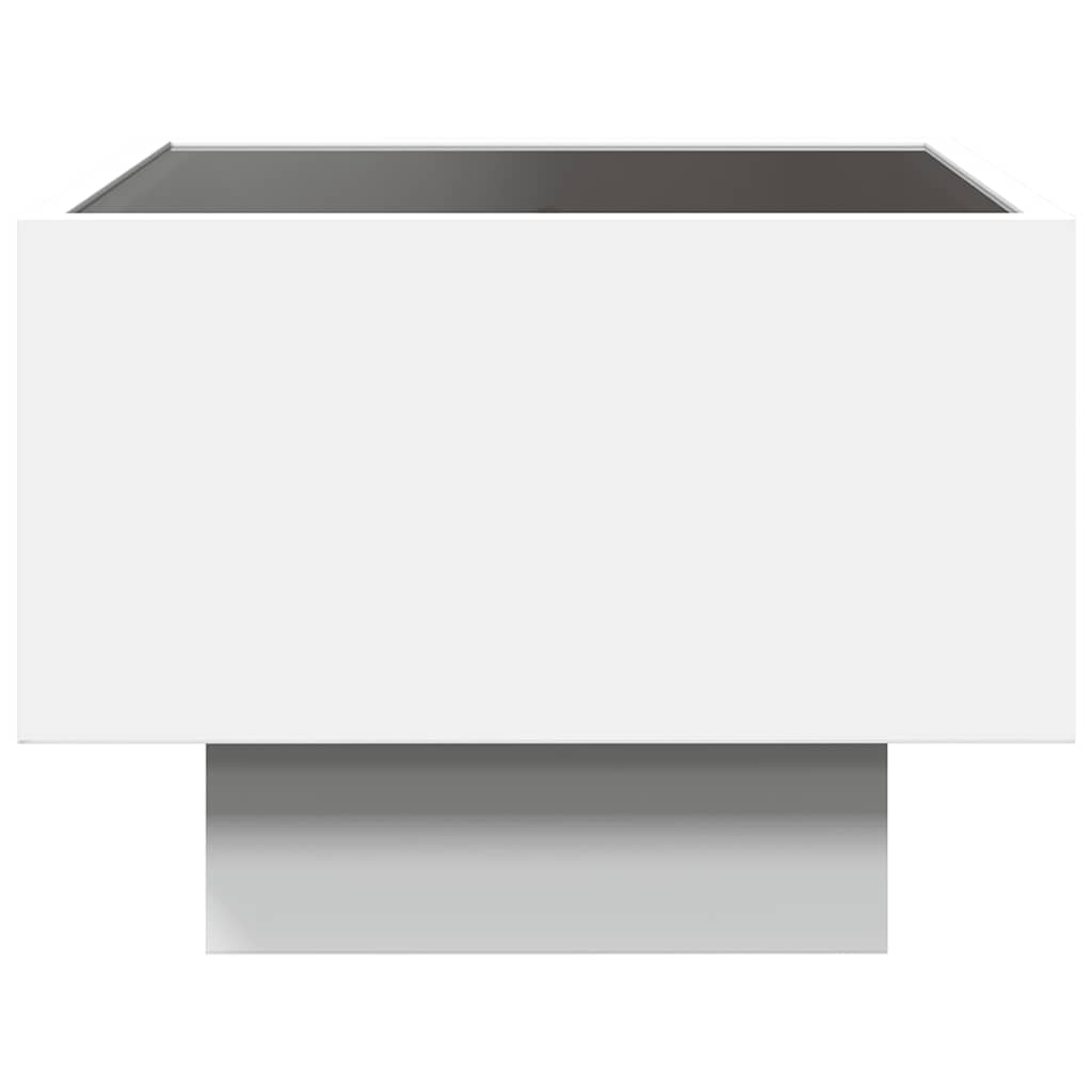 Table d'appoint avec LED blanc 40x40x30 cm bois d'ingénierie - XIOS