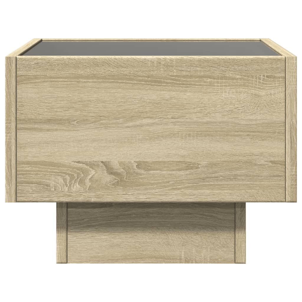 Table d'appoint et LED chêne sonoma 40x40x30 cm bois ingénierie - XIOS