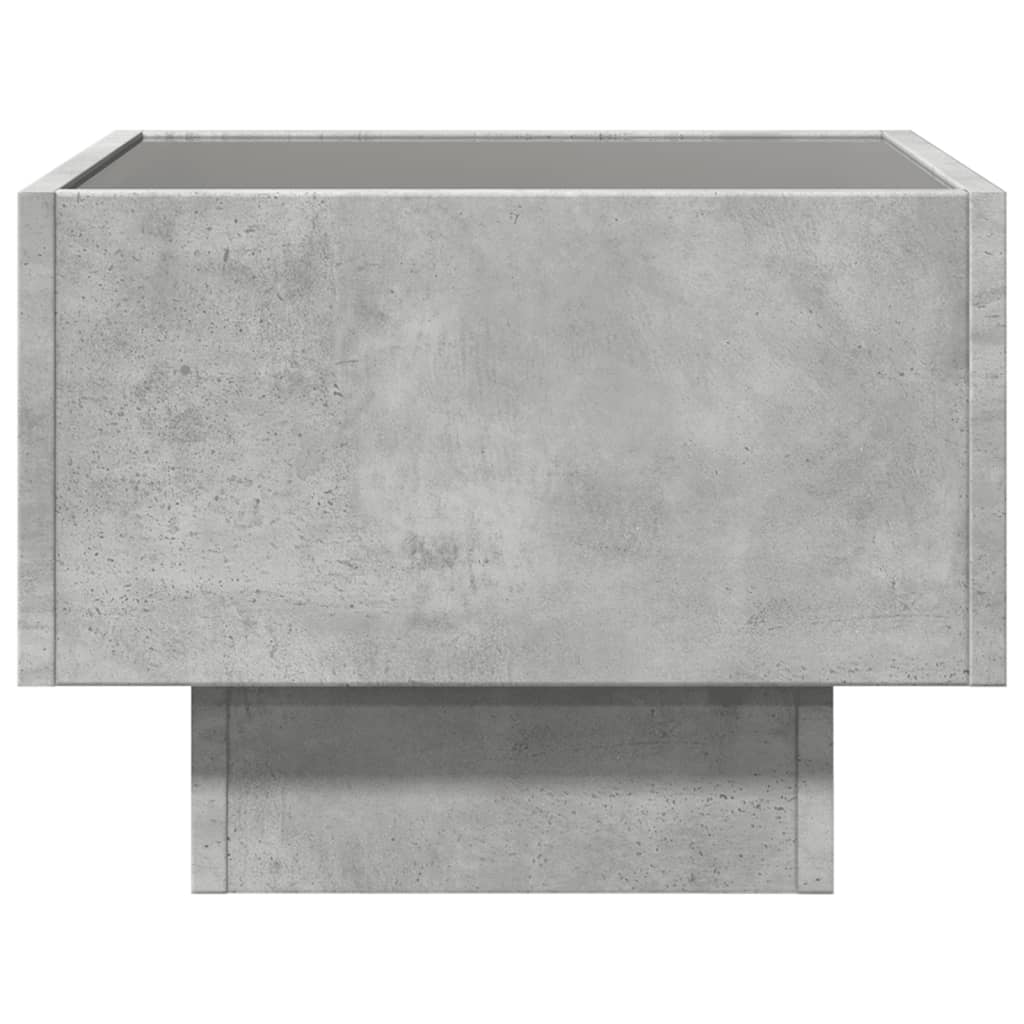 Table d'appoint et LED gris béton 40x40x30 cm bois d'ingénierie XIOS