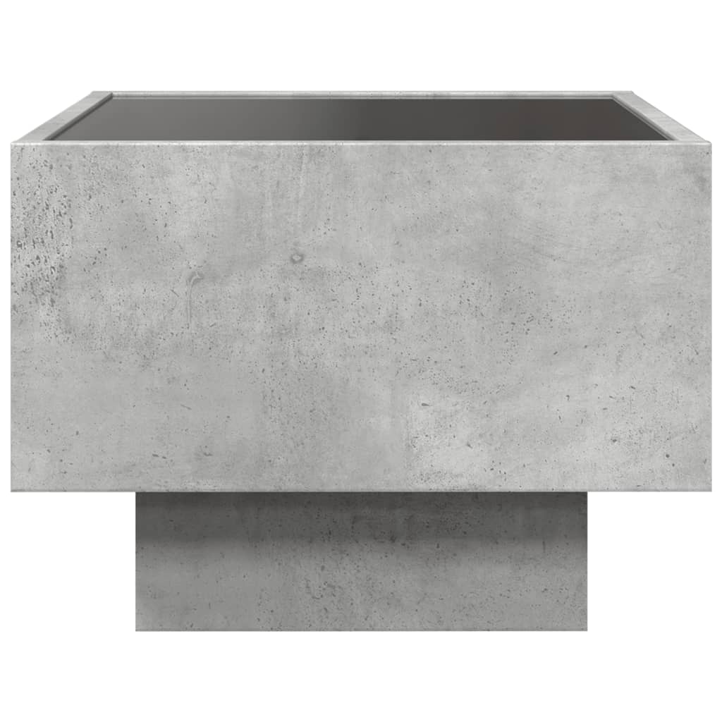 Table d'appoint et LED gris béton 40x40x30 cm bois d'ingénierie XIOS