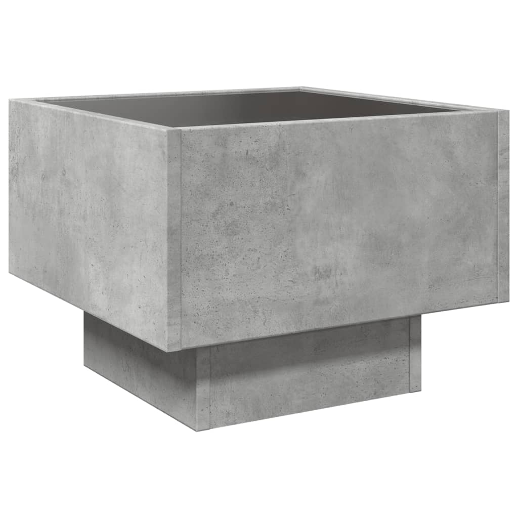 Table d'appoint et LED gris béton 40x40x30 cm bois d'ingénierie XIOS