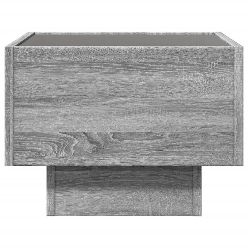 Table d'appoint et LED sonoma gris 40x40x30cm bois d'ingénierie - XIOS