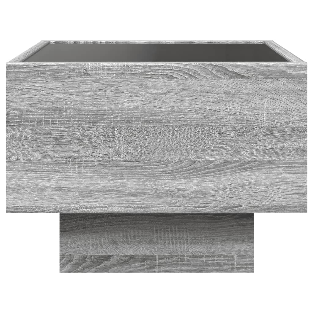 Table d'appoint et LED sonoma gris 40x40x30cm bois d'ingénierie - XIOS