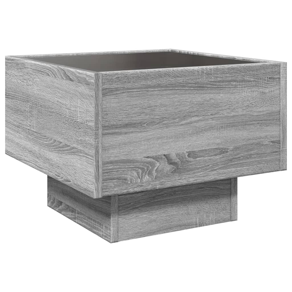 Table d'appoint et LED sonoma gris 40x40x30cm bois d'ingénierie - XIOS