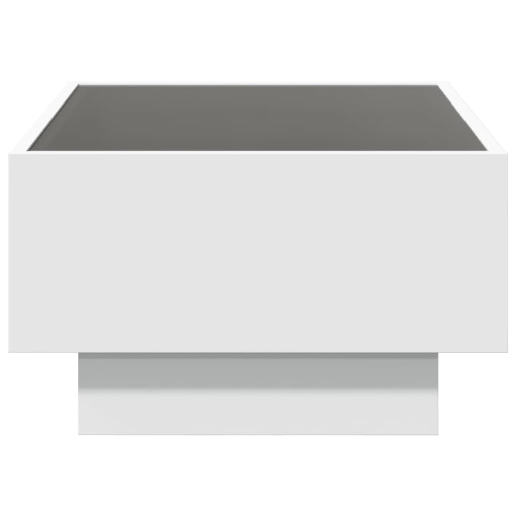 Table basse avec LED blanc 70x50x30 cm bois d'ingénierie - XIOS