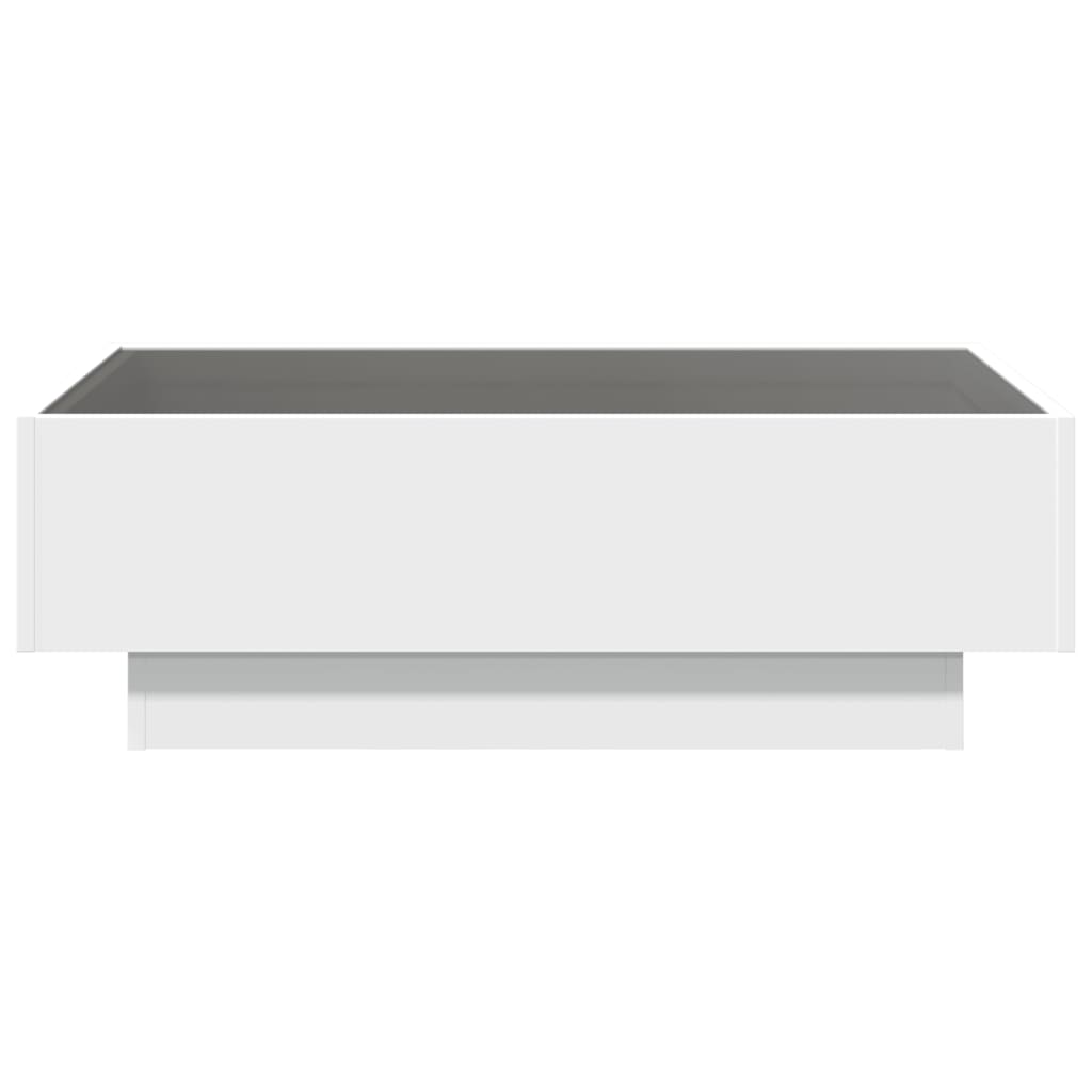 Table basse avec LED blanc 90x50x30 cm bois d'ingénierie - XIOS