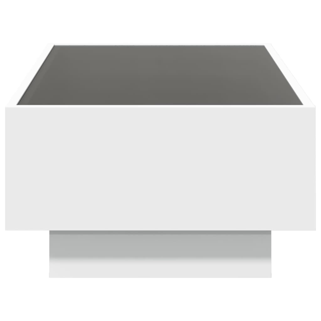 Table basse avec LED blanc 90x50x30 cm bois d'ingénierie - XIOS