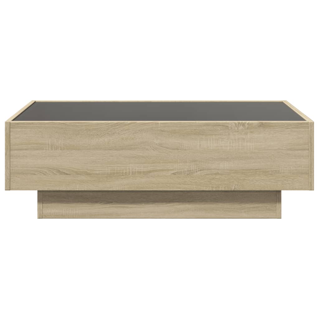 Table basse avec LED chêne sonoma 90x50x30 cm bois d'ingénierie - XIOS
