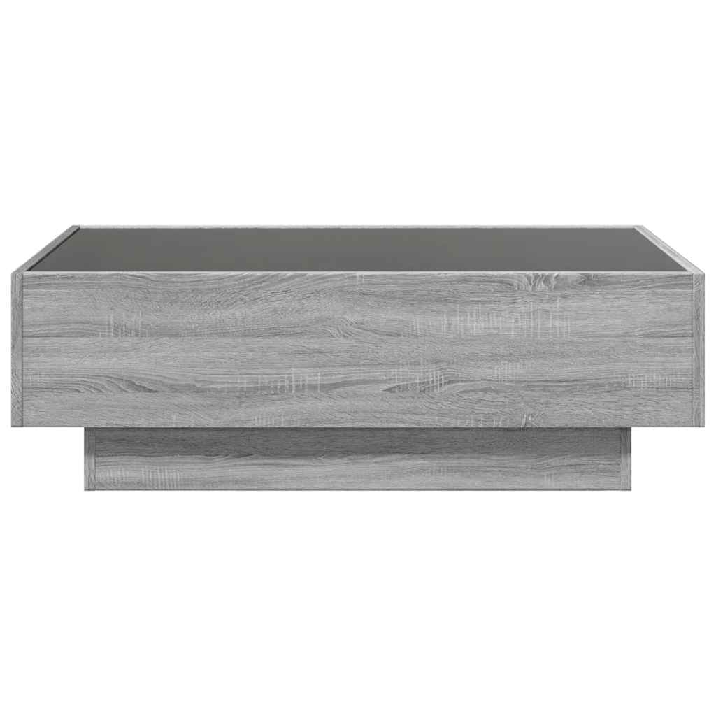 Table basse avec LED sonoma gris 90x50x30 cm bois d'ingénierie - XIOS
