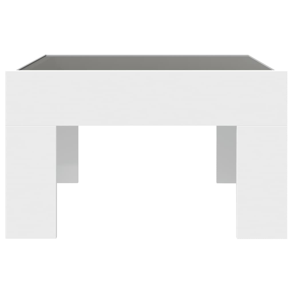 Table basse avec LED infini blanc 50x50x30 cm - XIOS