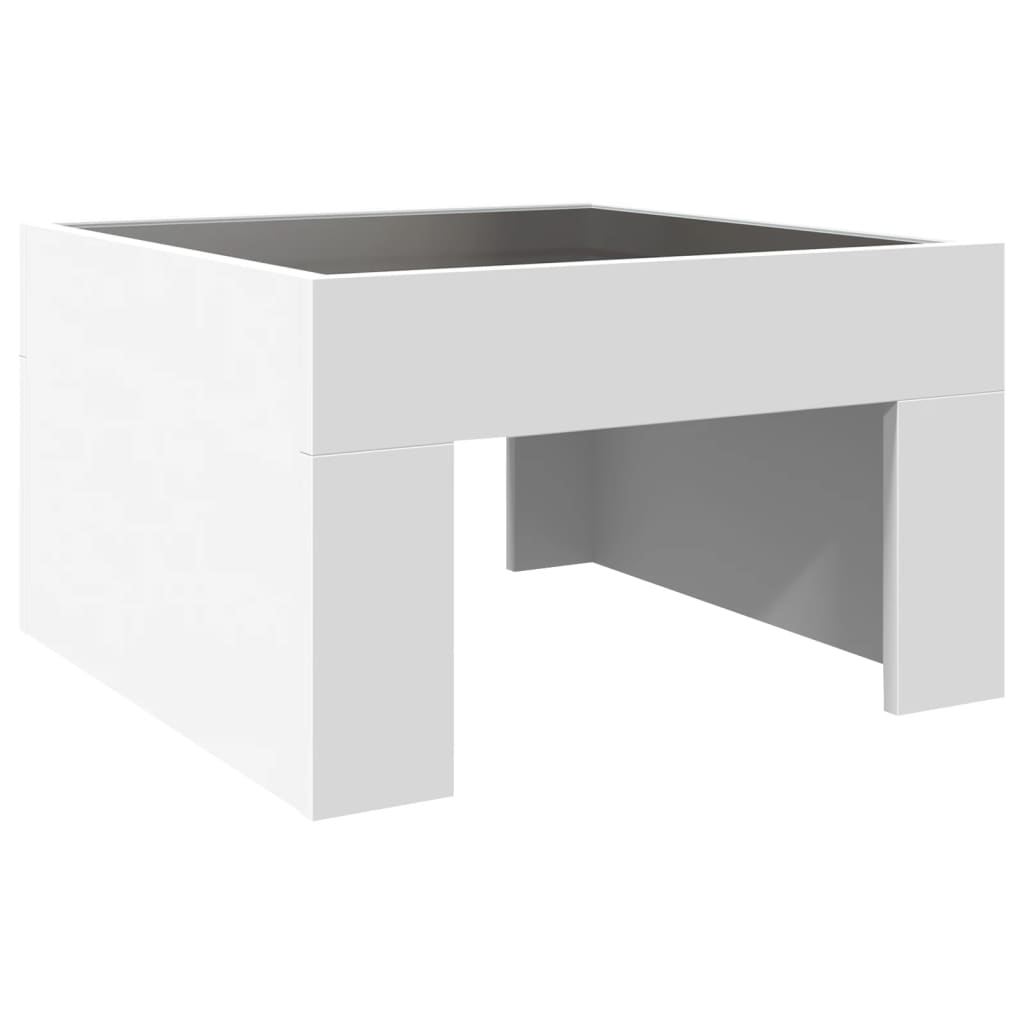 Table basse avec LED infini blanc 50x50x30 cm - XIOS