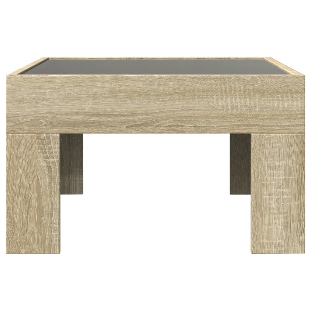 Table basse avec LED infini chêne sonoma 50x50x30 cm - XIOS