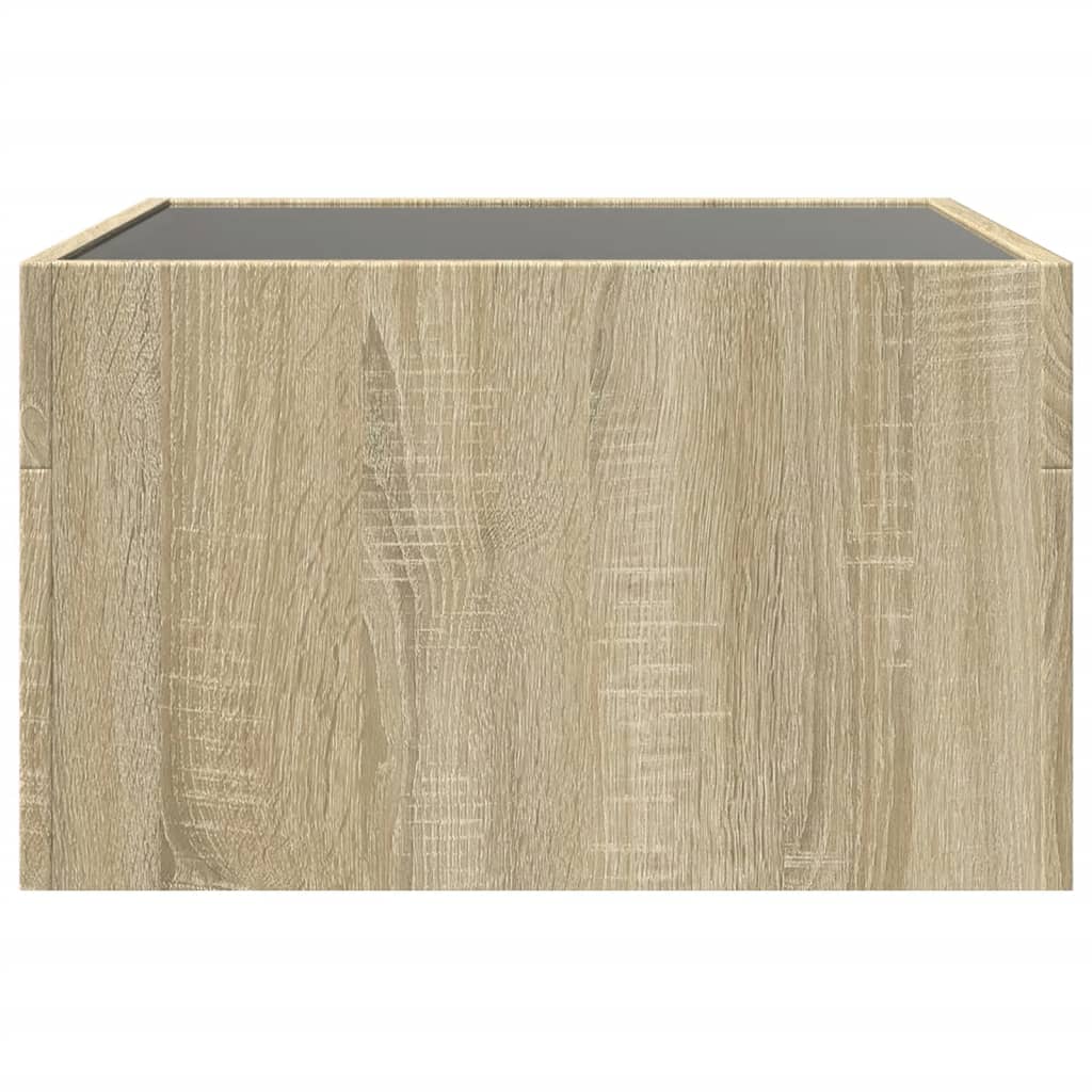 Table basse avec LED infini chêne sonoma 50x50x30 cm - XIOS