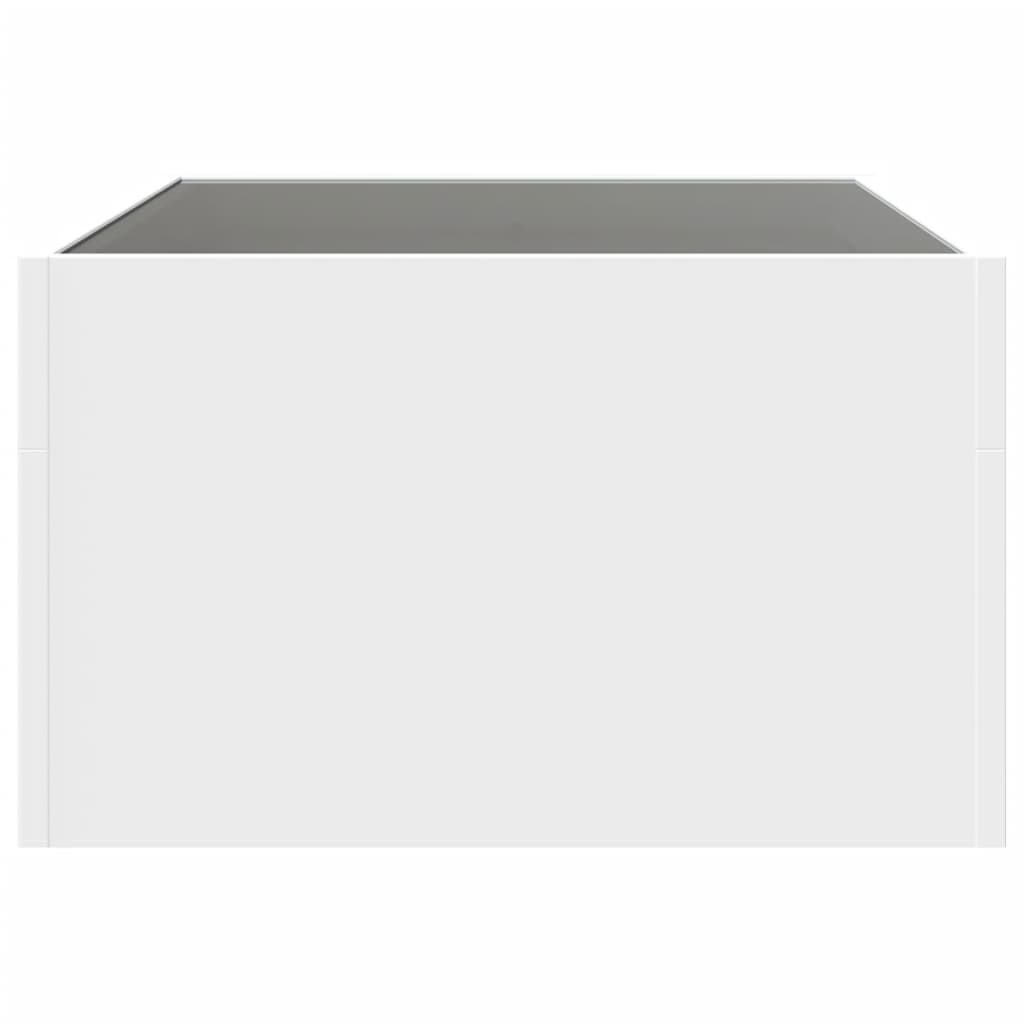 Table basse avec LED infini blanc 70x50x30 cm - XIOS