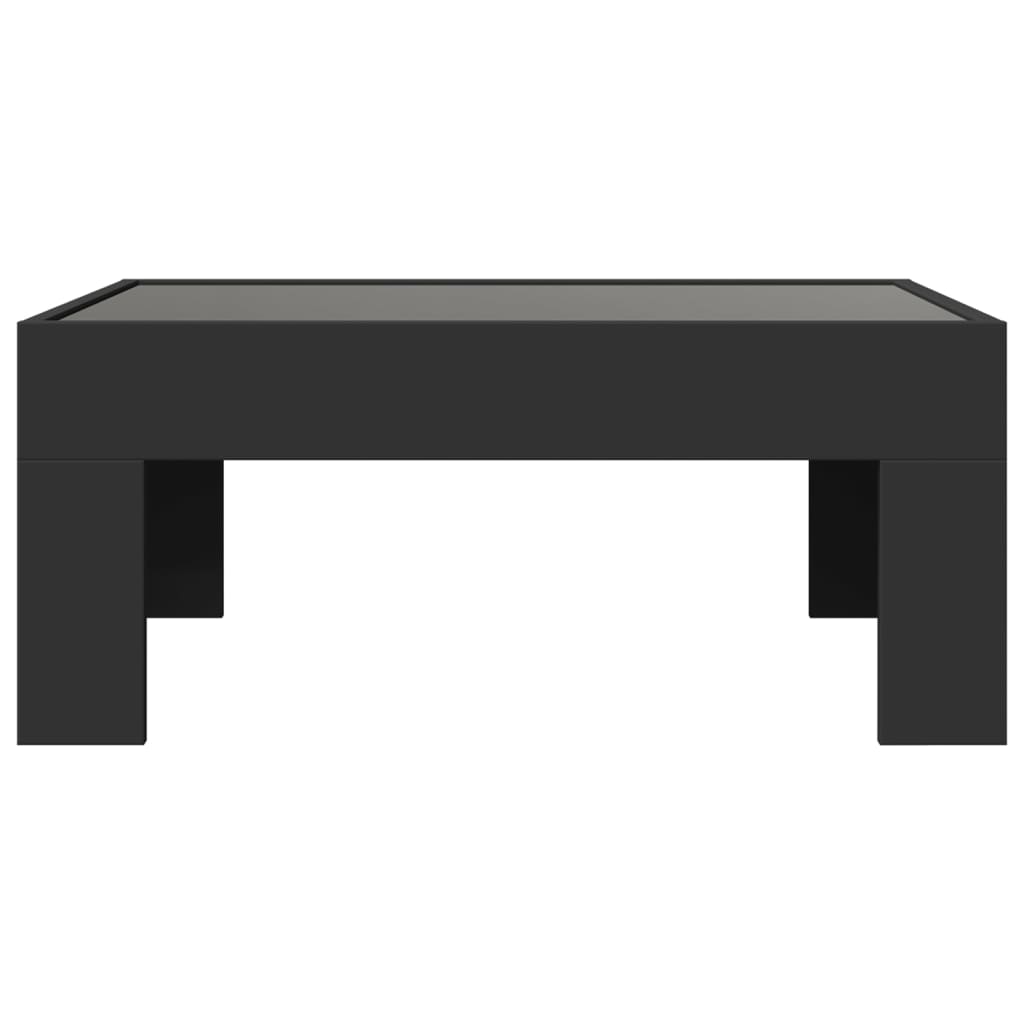 Table basse avec LED infini noir 70x50x30 cm - XIOS