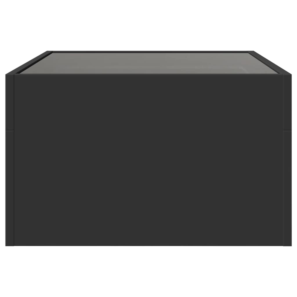 Table basse avec LED infini noir 70x50x30 cm - XIOS