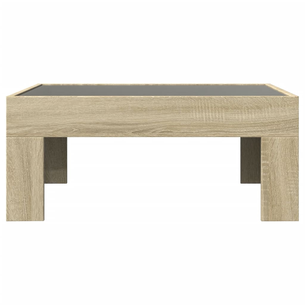 Table basse avec LED infini chêne sonoma 70x50x30 cm - XIOS