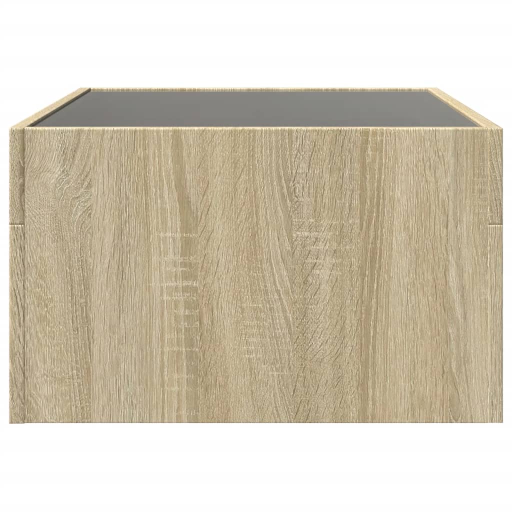 Table basse avec LED infini chêne sonoma 70x50x30 cm - XIOS