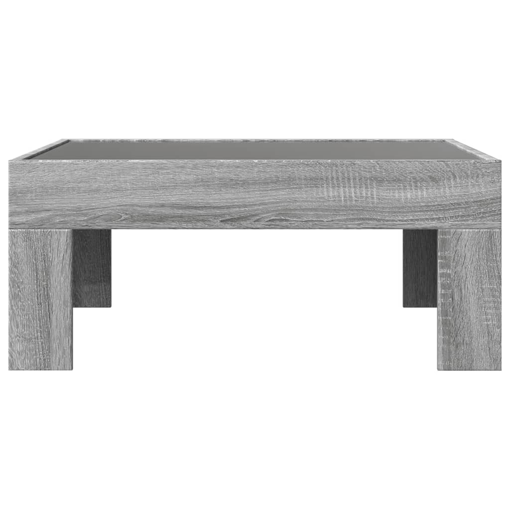 Table basse avec LED infini sonoma gris 70x50x30 cm - XIOS