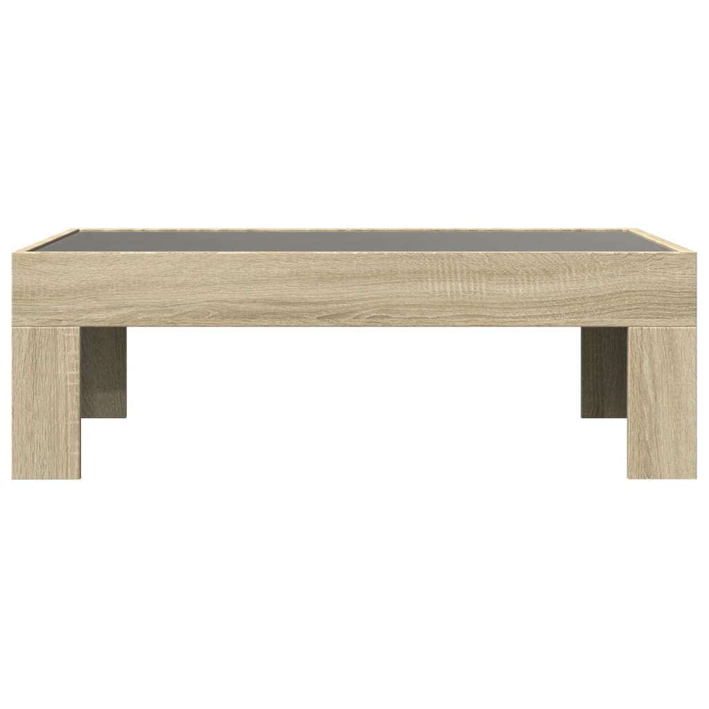 Table basse avec LED infini chêne sonoma 90x50x30 cm - XIOS
