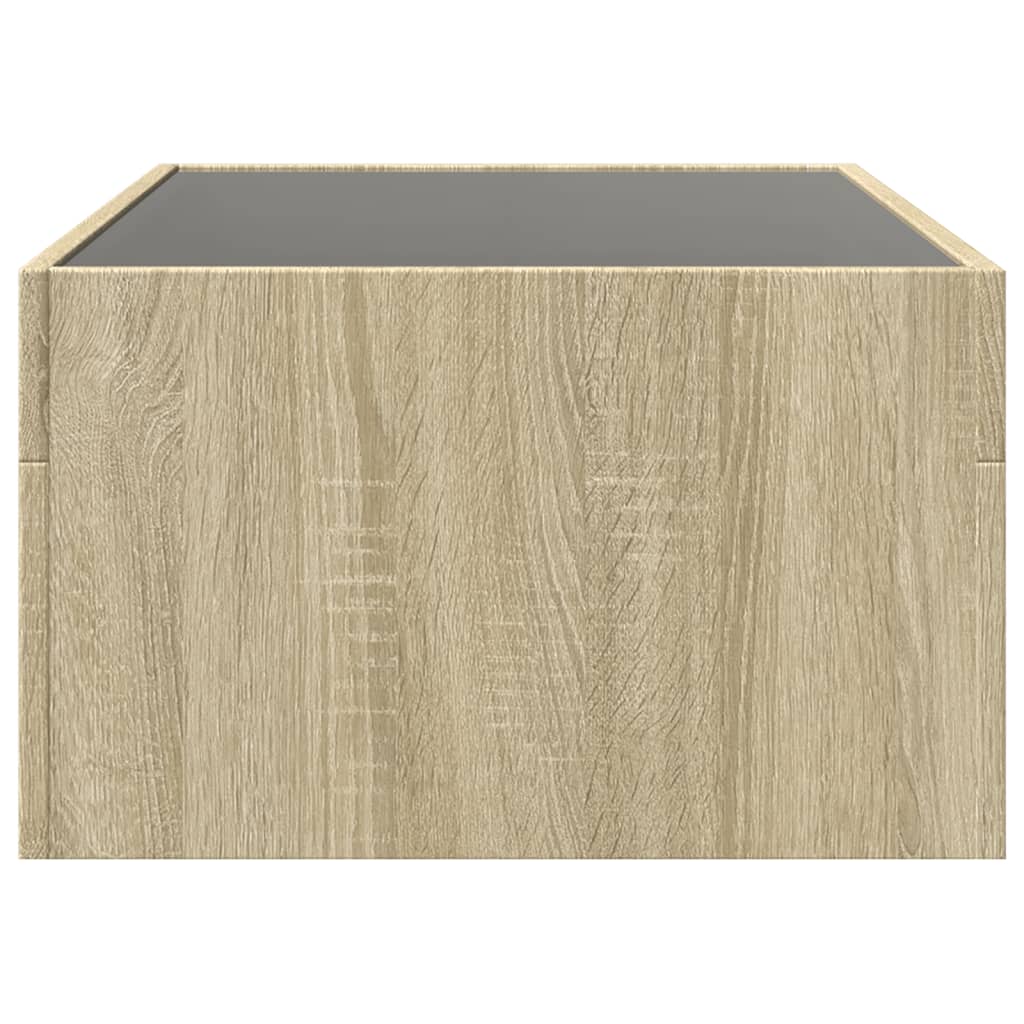 Table basse avec LED infini chêne sonoma 90x50x30 cm - XIOS