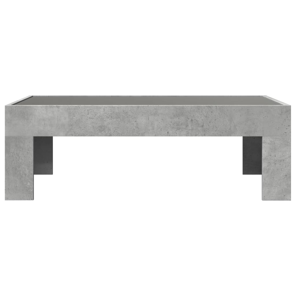 Table basse avec LED infini gris béton 90x50x30 cm - XIOS