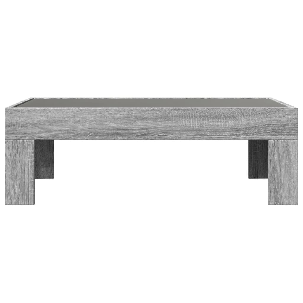 Table basse avec LED infini sonoma gris 90x50x30 cm - XIOS