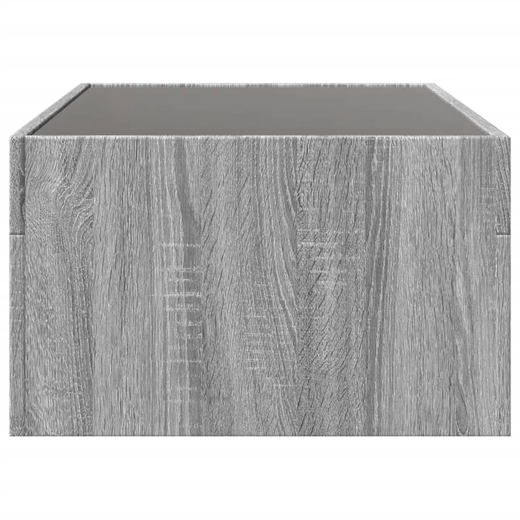 Table basse avec LED infini sonoma gris 90x50x30 cm - XIOS