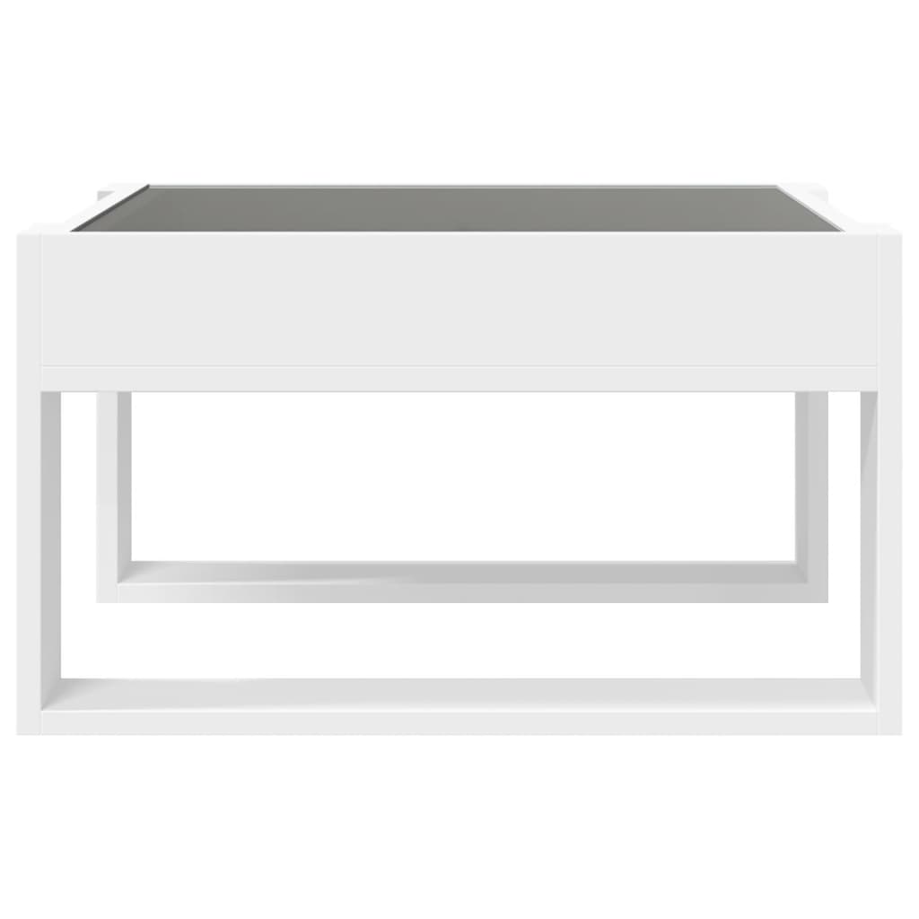 Table basse avec LED infini blanc 50x53x30 cm - XIOS
