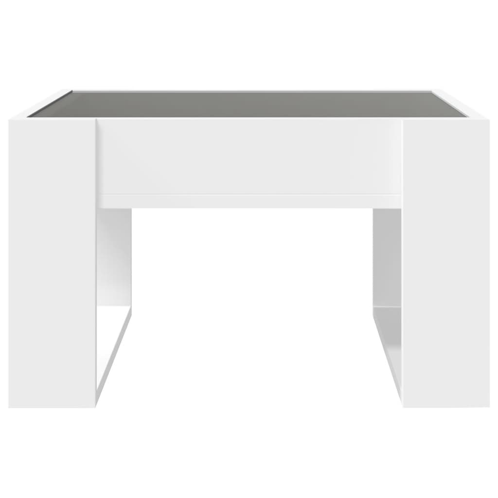 Table basse avec LED infini blanc 50x53x30 cm - XIOS