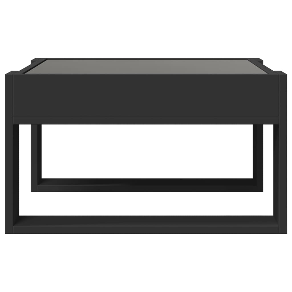Table basse avec LED infini noir 50x53x30 cm - XIOS