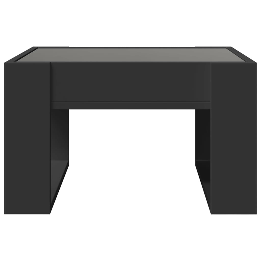 Table basse avec LED infini noir 50x53x30 cm - XIOS