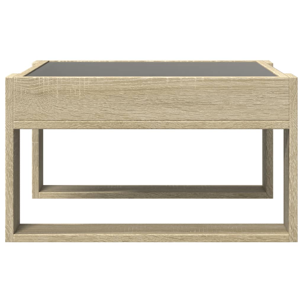 Table basse avec LED infini chêne sonoma 50x53x30 cm - XIOS