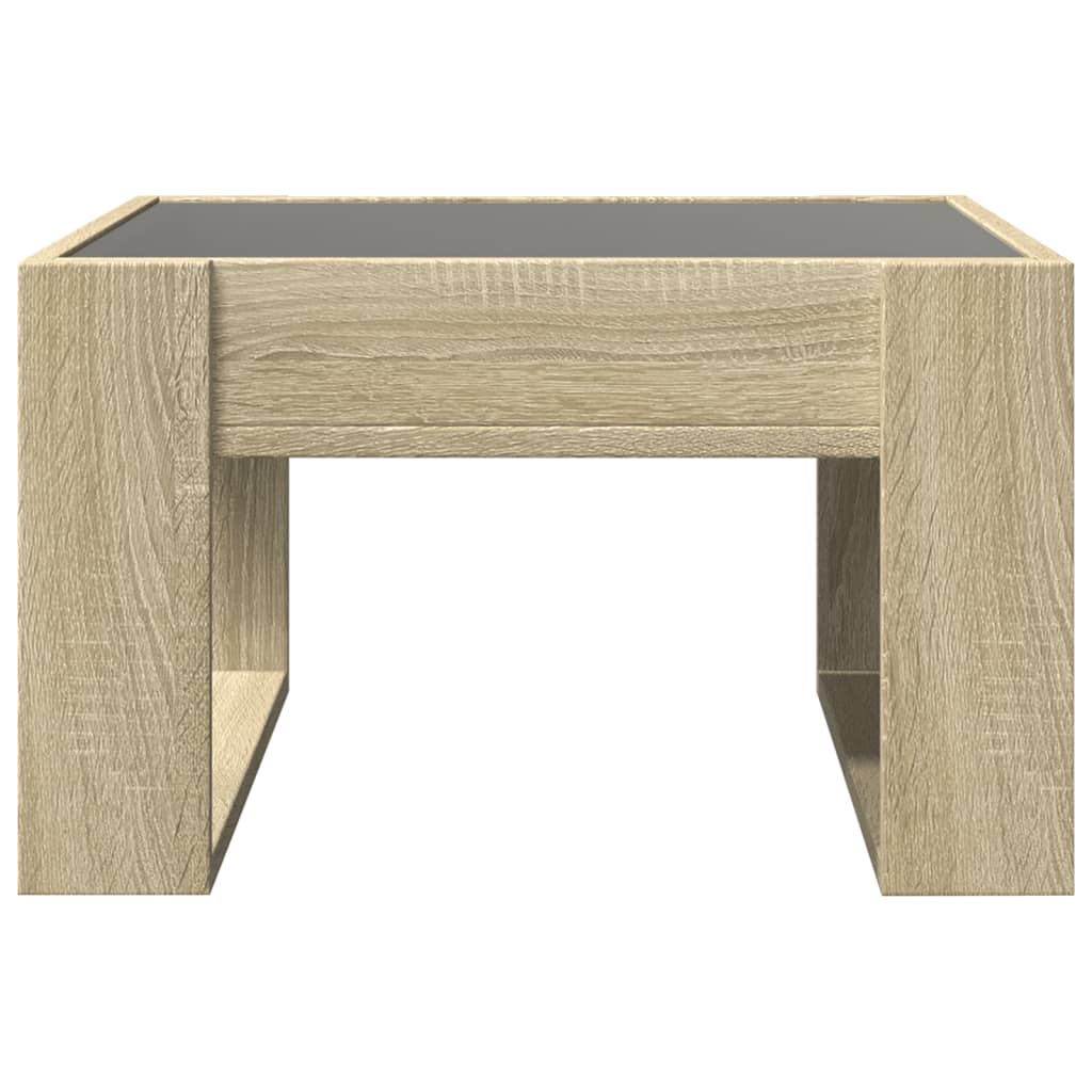 Table basse avec LED infini chêne sonoma 50x53x30 cm - XIOS