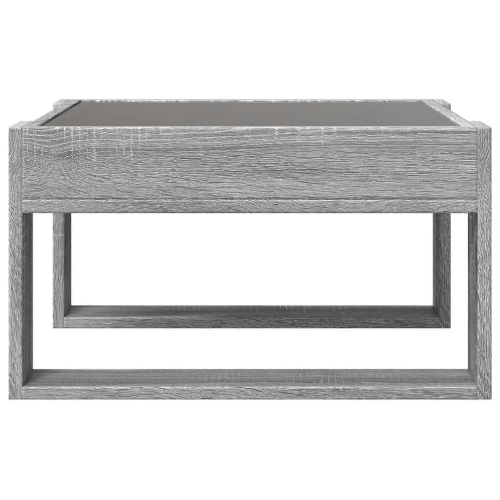 Table basse avec LED infini sonoma gris 50x53x30 cm - XIOS