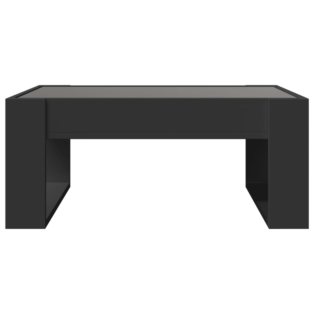 Table basse avec LED infini noir 70x53x30 cm - XIOS