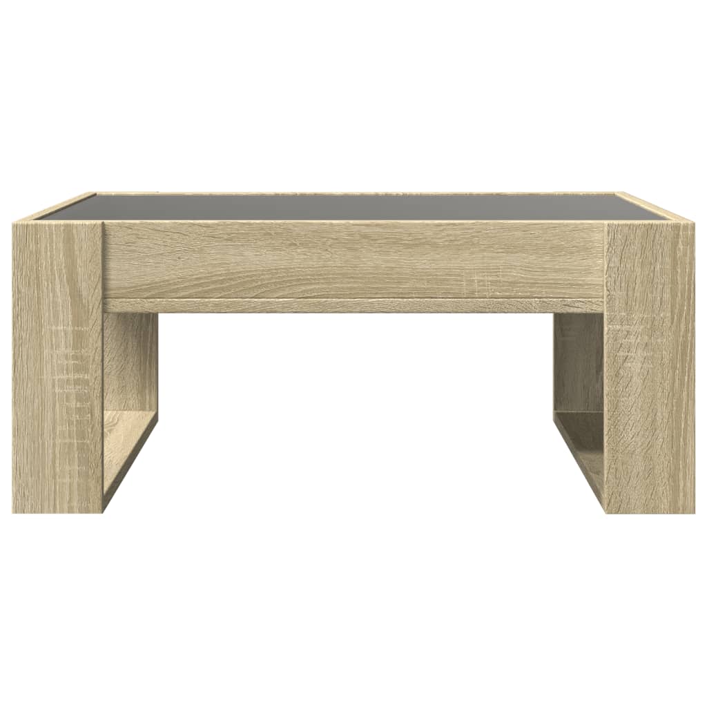 Table basse avec LED infini chêne sonoma 70x53x30 cm - XIOS