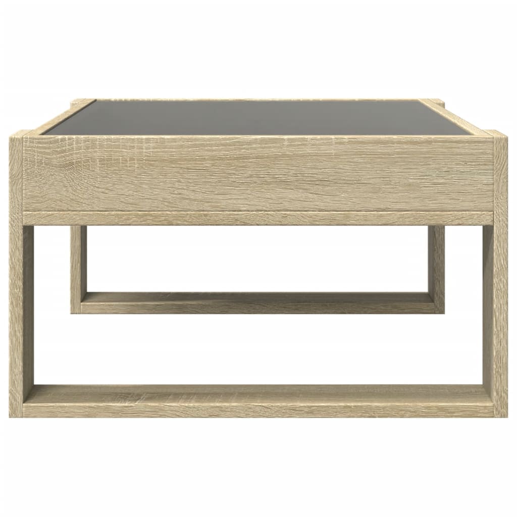 Table basse avec LED infini chêne sonoma 70x53x30 cm - XIOS