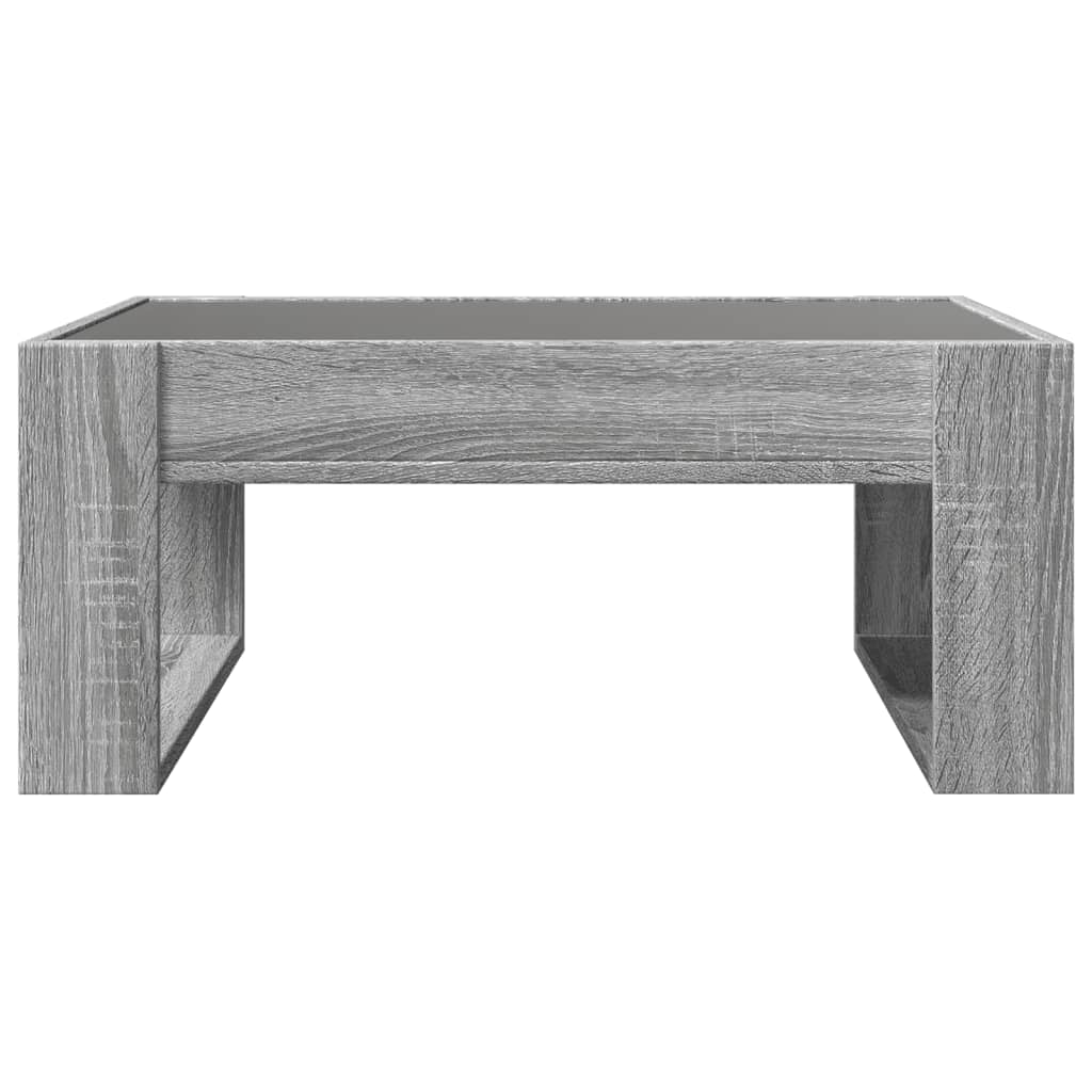 Table basse avec LED infini sonoma gris 70x53x30 cm - XIOS