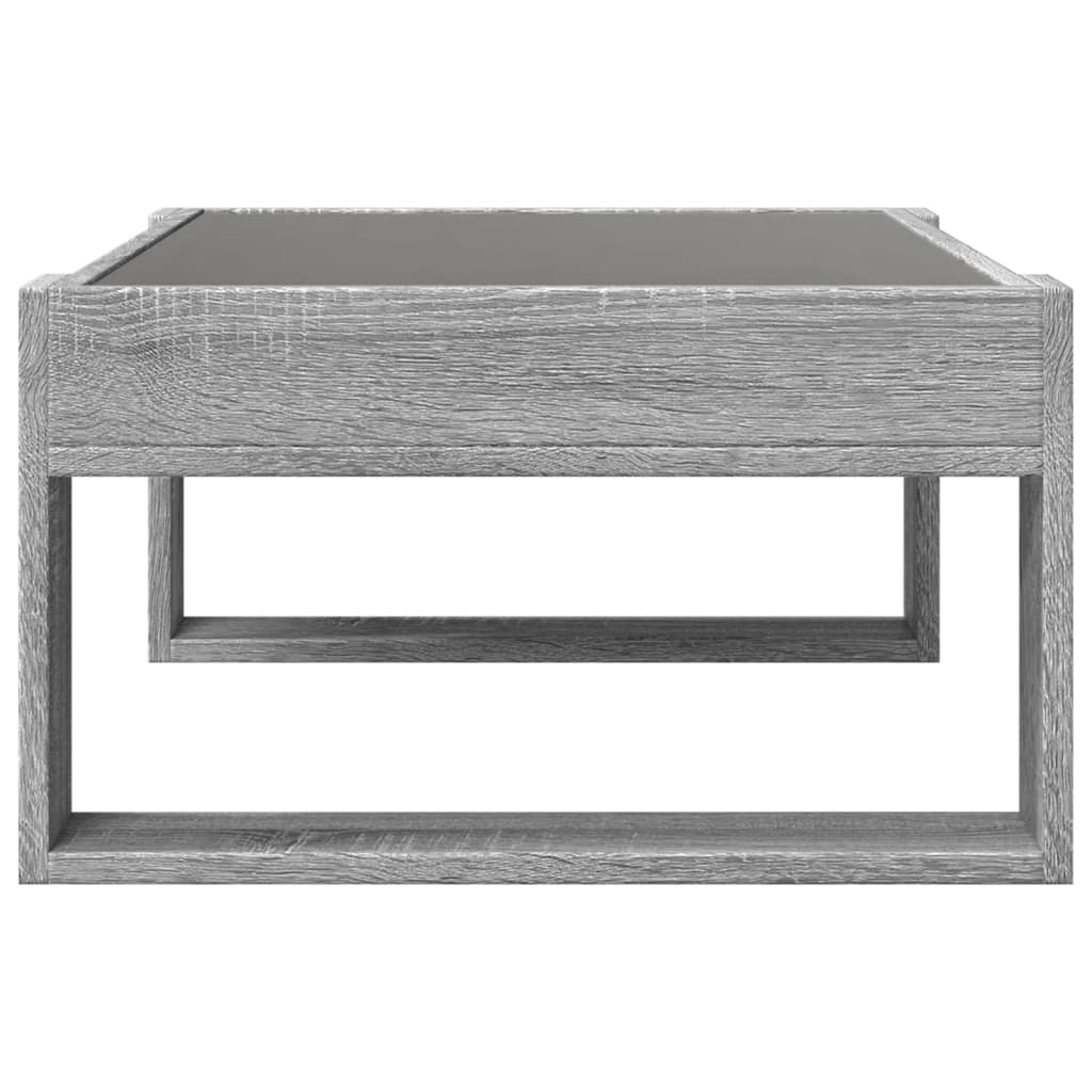 Table basse avec LED infini sonoma gris 70x53x30 cm - XIOS