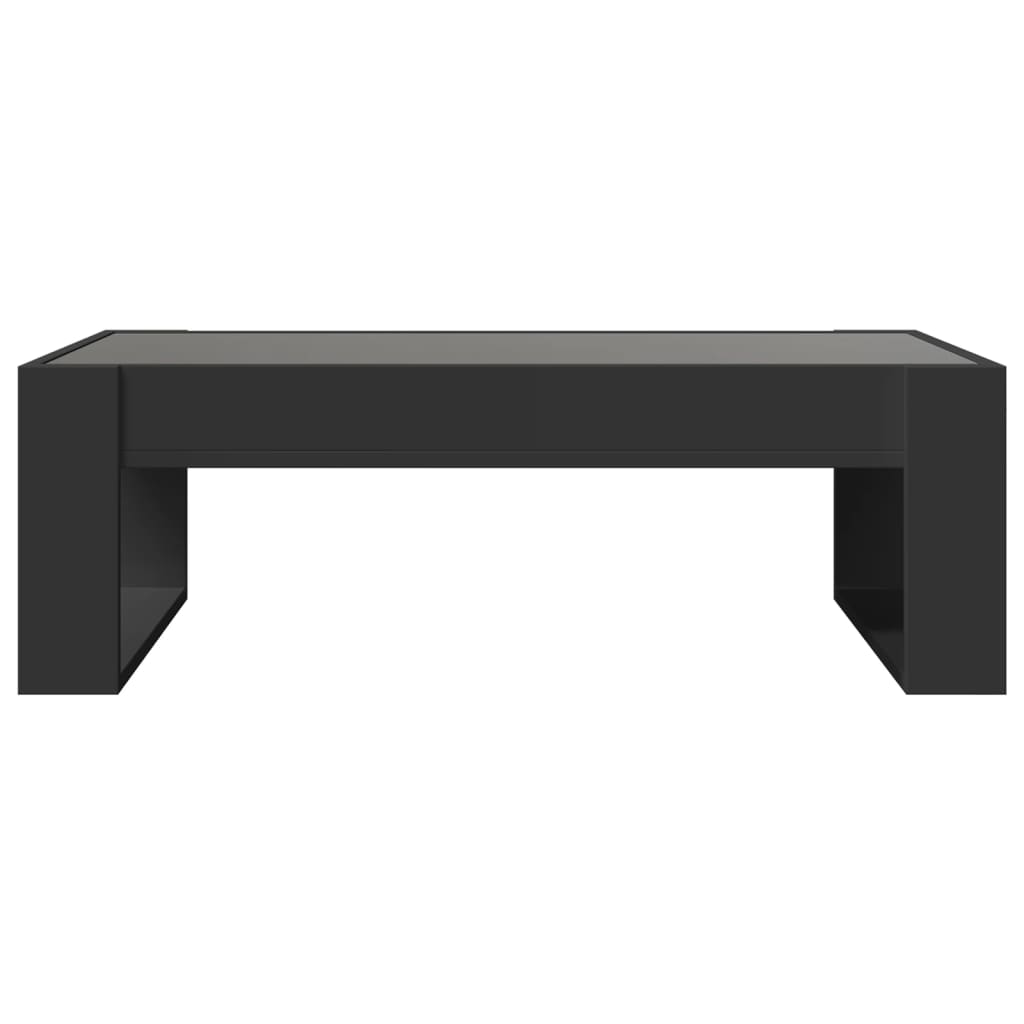 Table basse avec LED infini noir 90x53x30 cm - XIOS