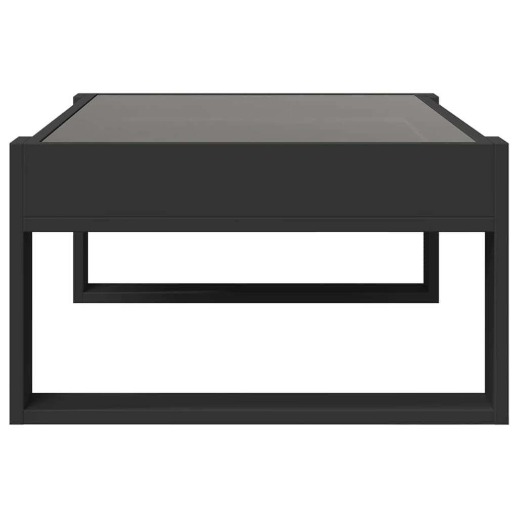 Table basse avec LED infini noir 90x53x30 cm - XIOS