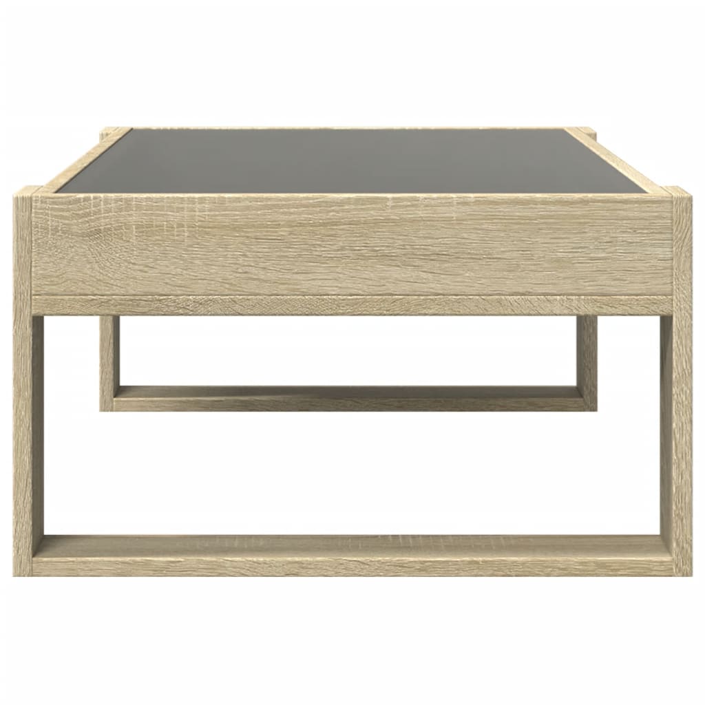 Table basse avec LED infini chêne sonoma 90x53x30 cm XIOS