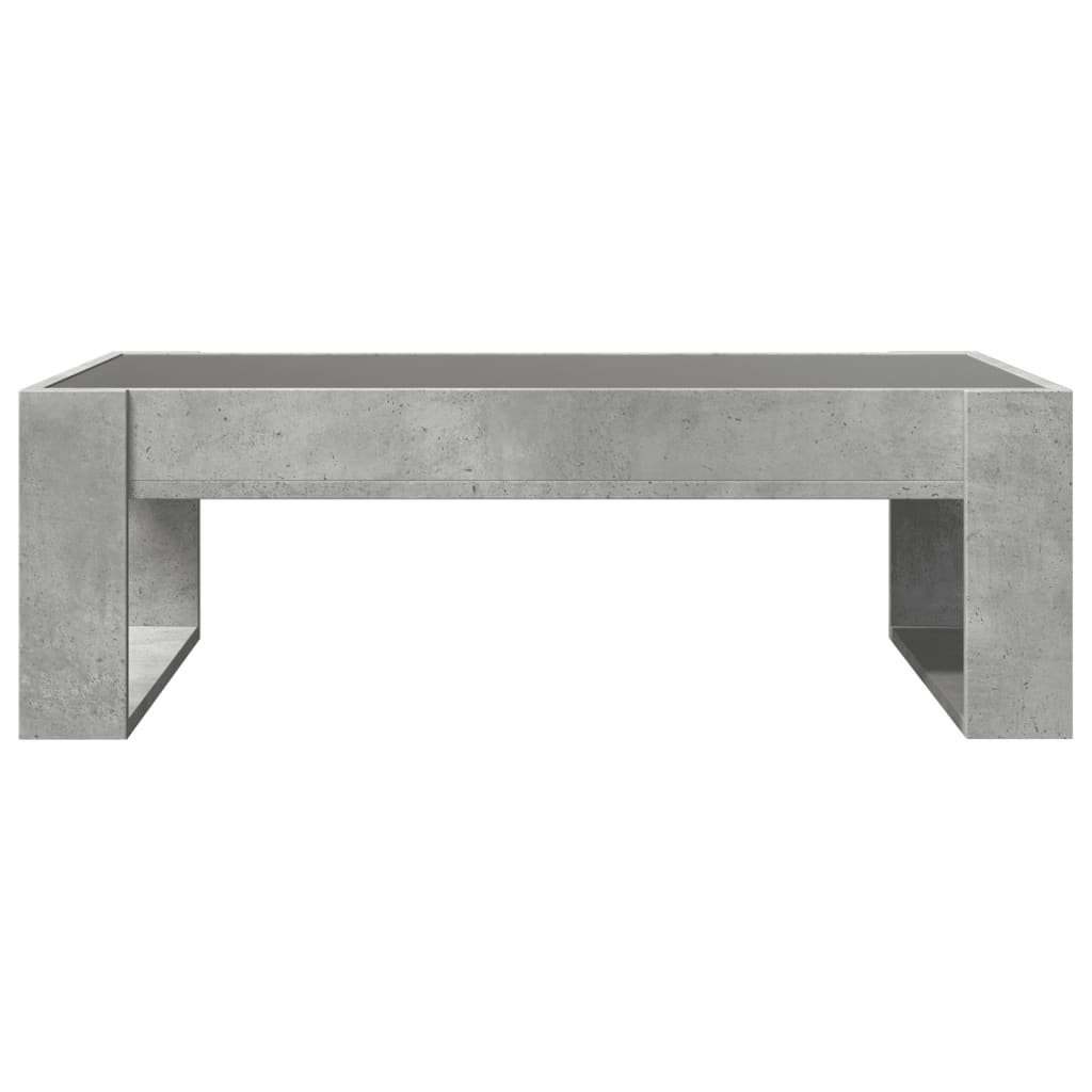 Table basse avec LED infini gris béton 90x53x30 cm - XIOS