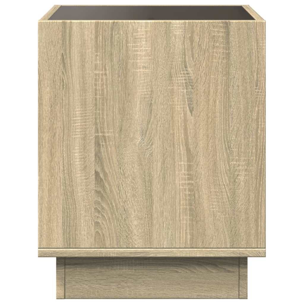 Table basse avec LED infini chêne sonoma 50x50x50 cm - XIOS