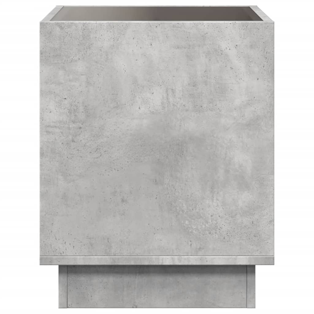 Table basse avec LED infini gris béton 50x50x50 cm - XIOS