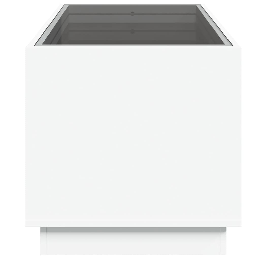 Table basse avec LED infini blanc 70x50x50 cm - XIOS