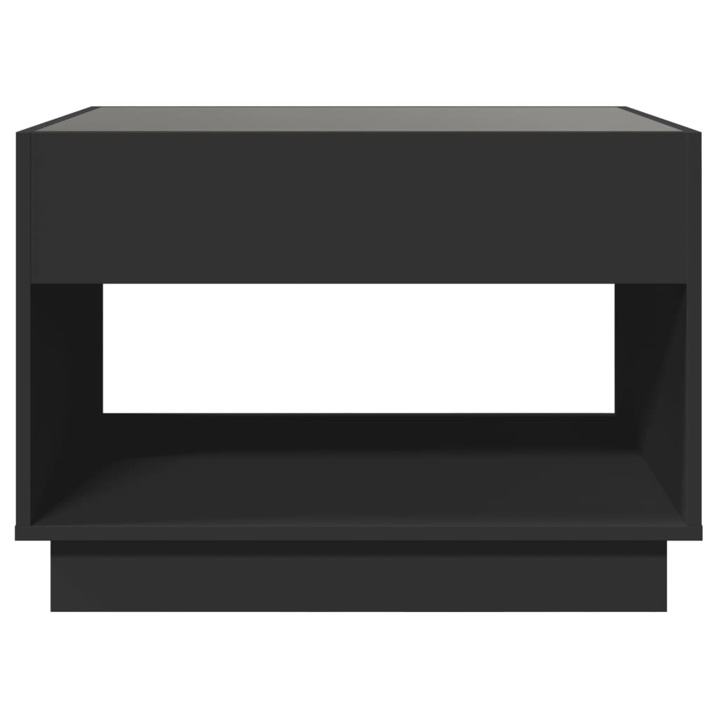 Table basse avec LED infini noir 70x50x50 cm - XIOS