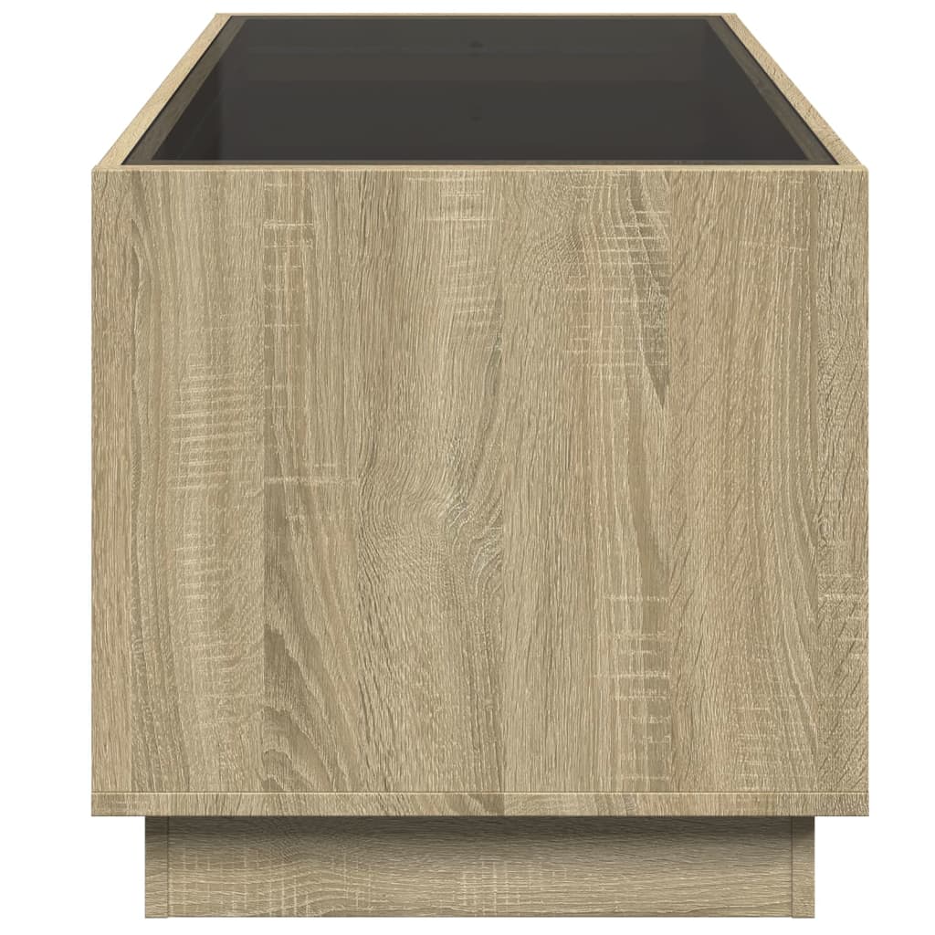 Table basse avec LED infini chêne sonoma 70x50x50 cm - XIOS